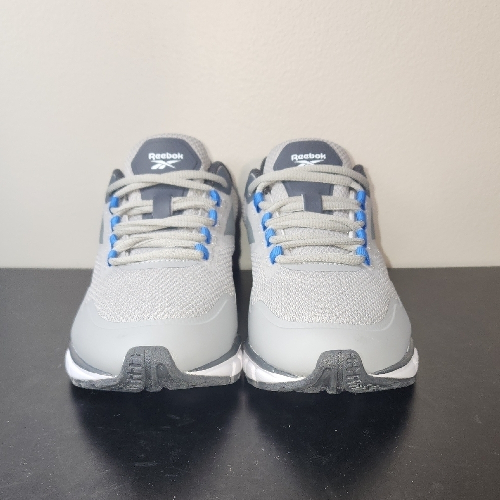 Reebok Gray Sneakers with Blue Accents